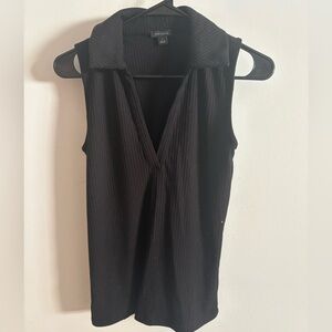 Ann Taylor Black Sleeveless Blouse